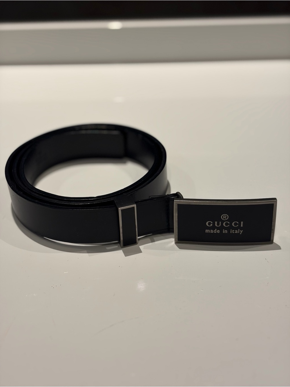 Gucci Black Leather Belt - 75cm